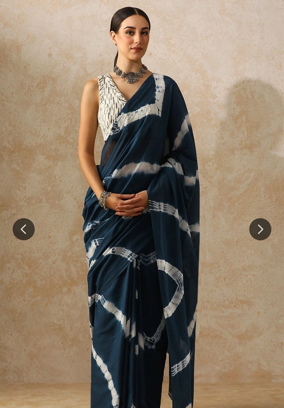 Midnight Blue Mulmul Saree - The "Indigo Classic" Vibe