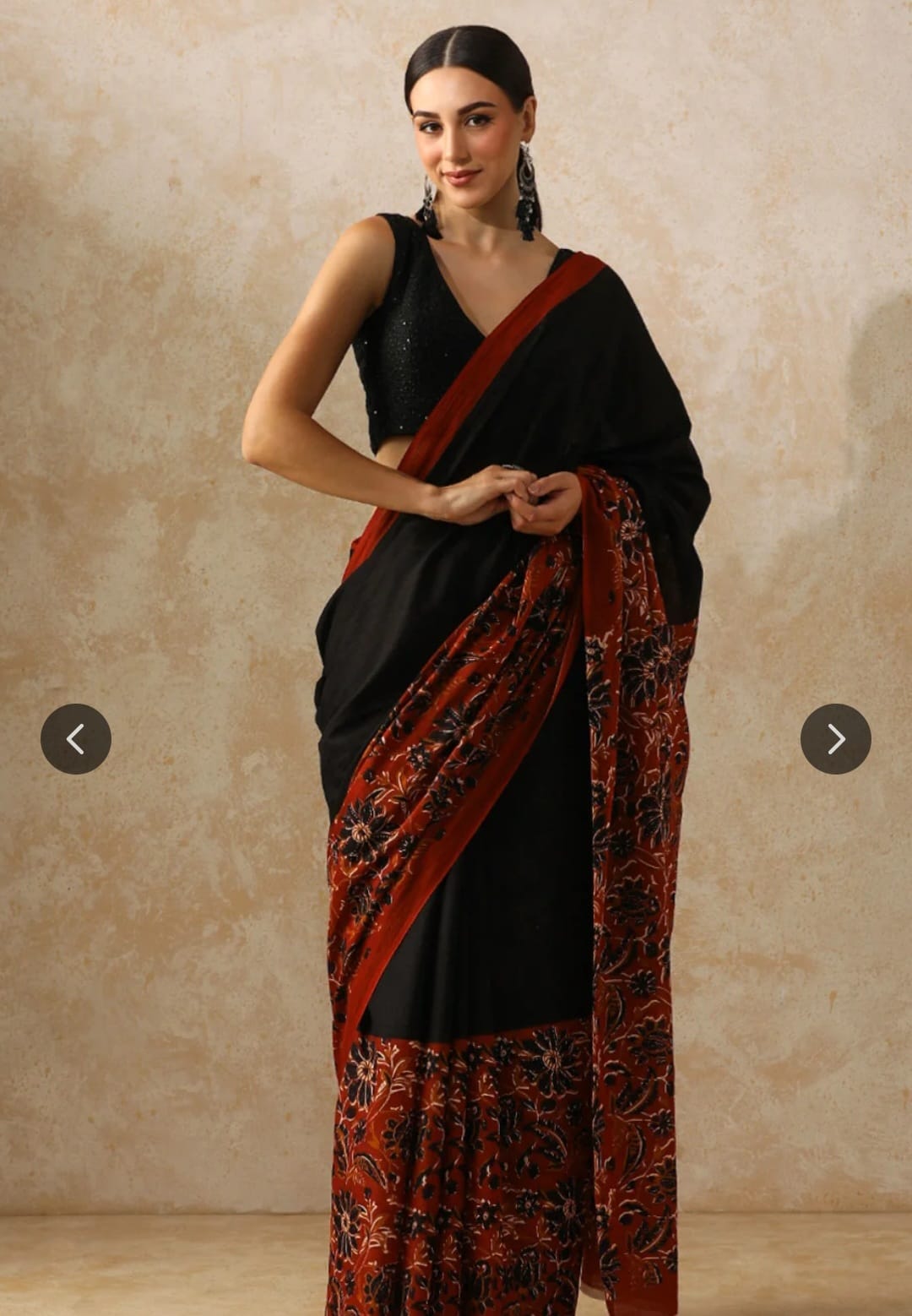 Black Mul Cotton Saree - The 'Rustic Noir' Edition (Focus on Warmth & Depth)