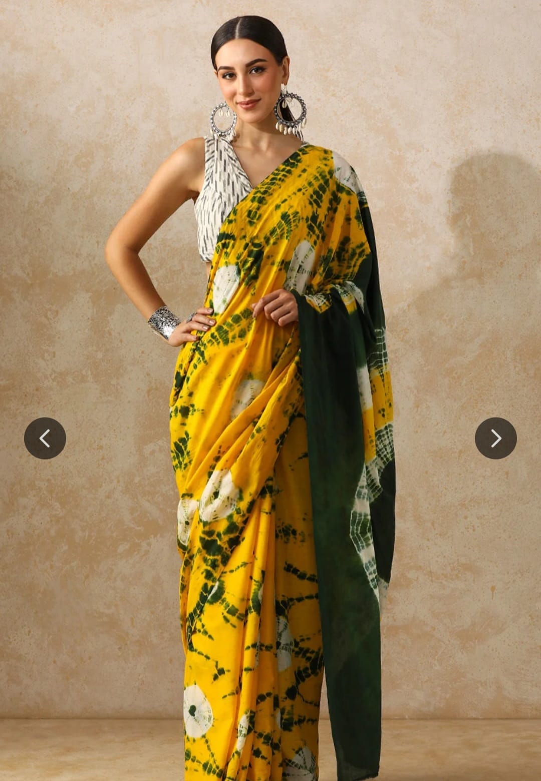 Yellow Mul Cotton Saree - The 'Forest Glow' Edition